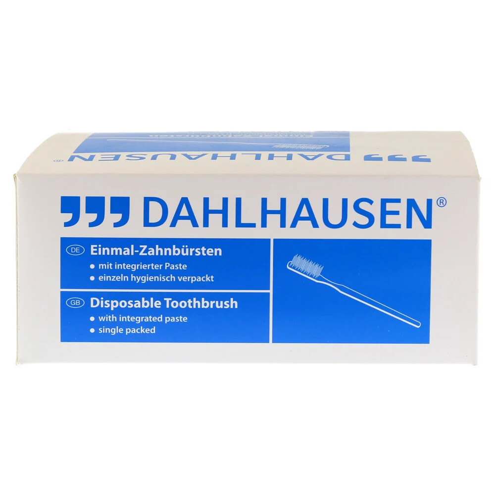 100x Einmalzahnbürsten Einweg Zahnbürste mit Zahnpasta einzeln verpackt