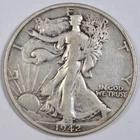 1942-S WALKING LIBERTY HALF DOLLAR ~ SMALL "S" VARIETY! FINE+!