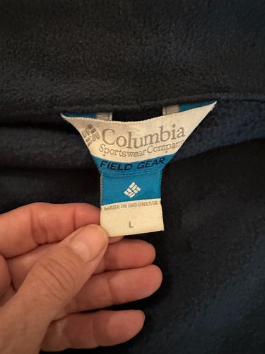 Columbia Field Gear Fleece Jacket Men L Navy Full Zip Cozy Athleisure - Picture 4 of 7