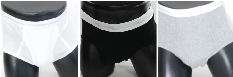 BRECHAS Brooks Brothers 100 % algodón para hombre - Paquete de tres, 1/Paquete Talla: S M L XL Foto 2 de 4