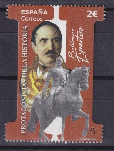España 2020 Figuras Históricas, Baldomero Espartero Estampillada sin montar o nunca montada**