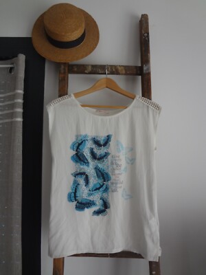 36 38 CAMAIEU HAUT TEE SHIRT FLUIDE TOP TUNIQUE BLOUSE CHEMISE