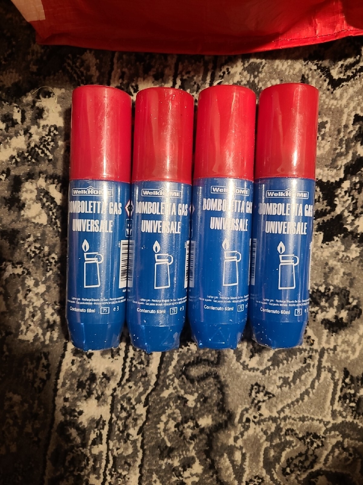 4 welk home Butane Lighter Fluid Refined Gas Fuel Refill Cans total 300ml