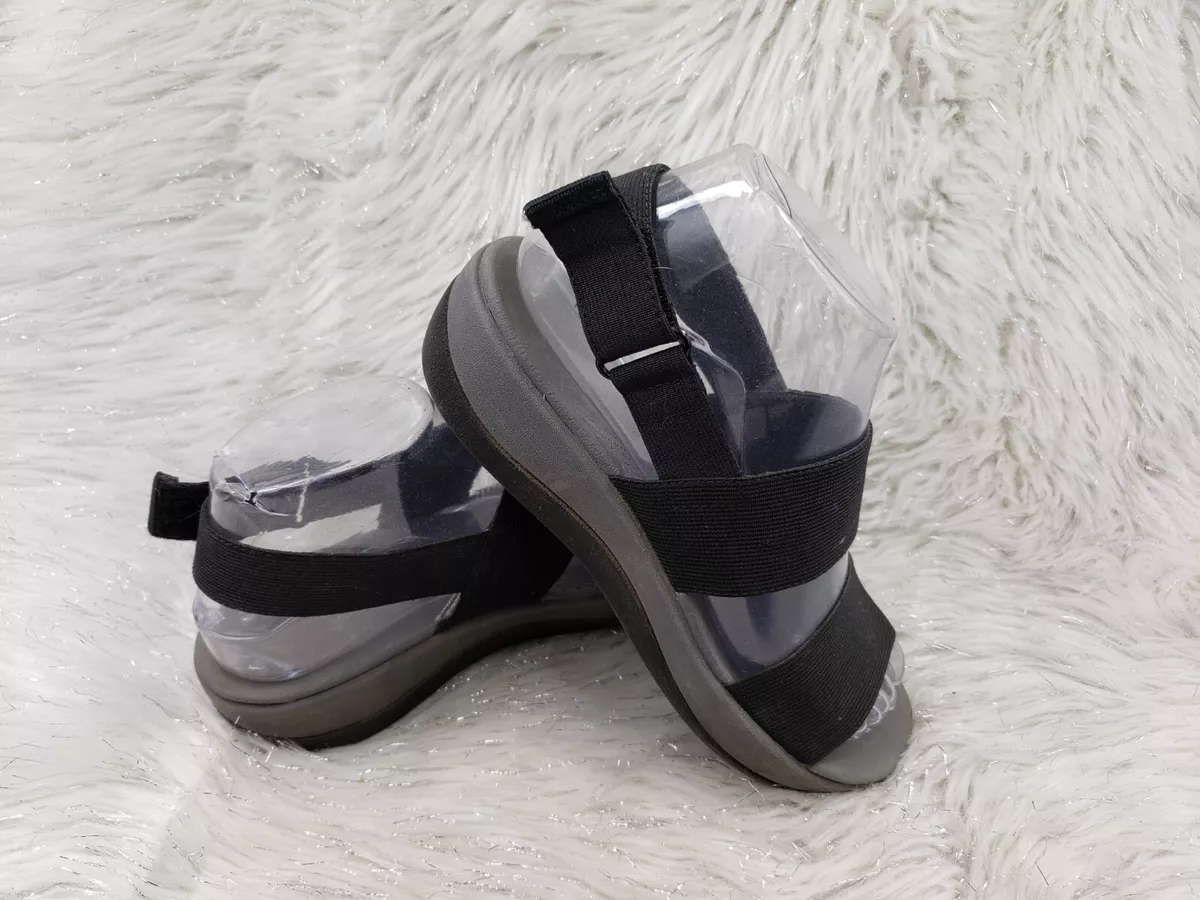 CLARKS 15906 Soft Cushion Black Strappy Sandals Size US 6.5 EUR 37