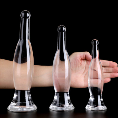 ice anal plug Hollow Glass Dildo Add Hot Ice Water Crystal Anal Butt Plug Women Men Sex  Toys main image 1