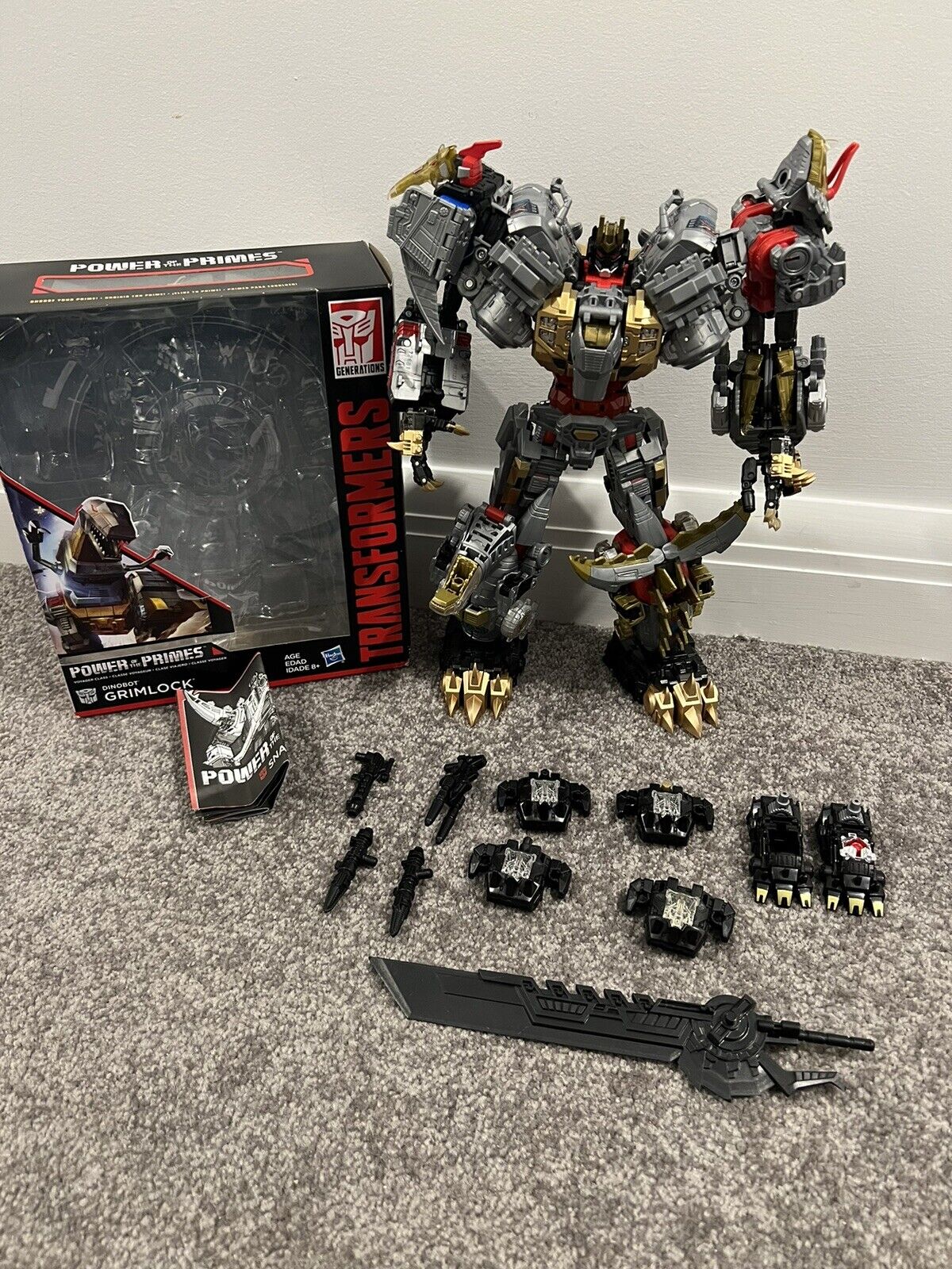 Transformers Power of the Primes Dinobots Volcanicus Hasbro with TCW 06 Upgrade