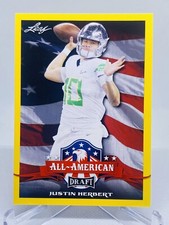 2020 Leaf Draft Justin Herbert YELLOW All American Rookie Card #63