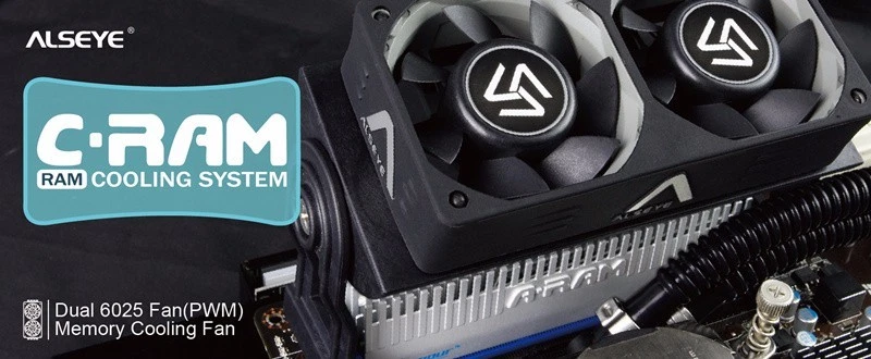 1x 60mm PWM 5V ARGB RAM Cooler Cooling Fan Ram Memory Cooler with Dual - Image 3 of 4