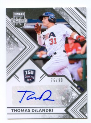 2018 Elite USA 15U AUTOGRAPH 76/99 THOMAS DiLANDRI Bishop Gorman High School