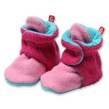 Cozie Color Block Baby Bootie Pink Delight 3 Months