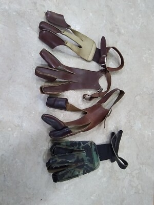 Archery Glove 4 Lot Leather King Assorted  Vintage 