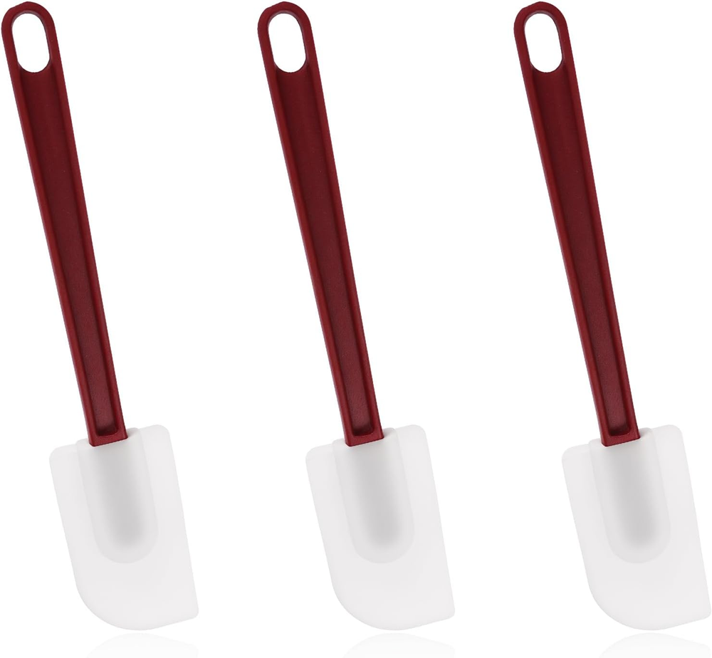 3 PCS Silicone Spatula Heat Resistant Commercial Baking Spatula Non-Stick Rubber