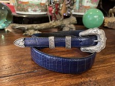 Santa Fe Silversmith James Reid Dgn Sterling Silver Belt Buckle 33-35-1.25/.75   