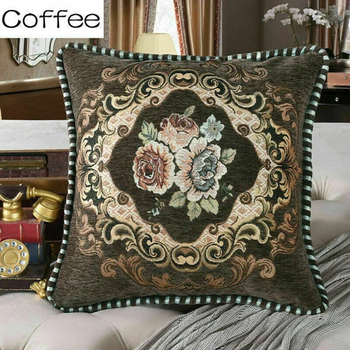 Embroidery Cushion Cover European Throw Pillow Case Retro Sofa Home Decor - Picture 14 of 27