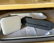 Portable LED Video Light Panel, Adjustable Brightness, USB-C, Case, Black