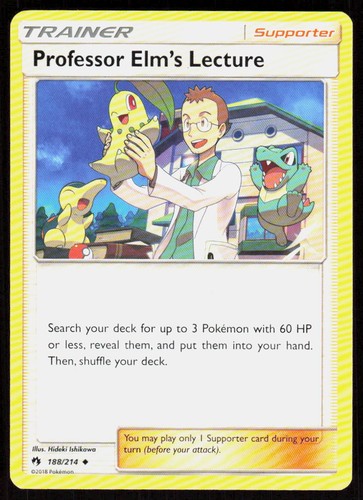Professor Elm's Lecture 188/214 Uncommon Lost Thunder Pokemon Lightly Played