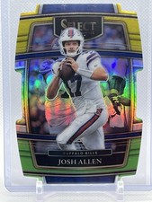 2021 Panini Select - Concourse Josh Allen #6 Green & Yellow Prizm Die-Cut