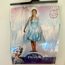 NEW in bag Size 10-12 Disguise Disney Frozen Elsa Blue Polyester Dress Costume