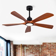Image of LED Ceiling Fan with Light Remote Control 6 Speeds Reversible Motor Home Room