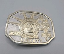Vintage Statue of Liberty Metal Belt Buckle 100 Years of Liberty 1886 - 1986