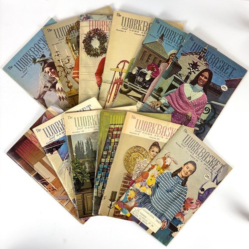Lot of 12 Vintage The Workbasket Magazine 1971 Vol 36 Crochet Knitting Patterns
