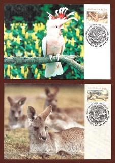 1993 AUSTRALIA AUSTRALIAN NATIVE WILDLIFE SET OF 4 MAXI CARDS