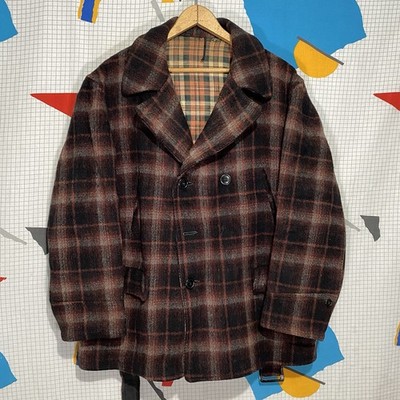 Vintage 30s Sears Hercules Wool Jacket XL Shadow Plaid Mackinaw