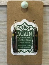 Silver Metal Double-Sided Survival Pocketknife Earrings