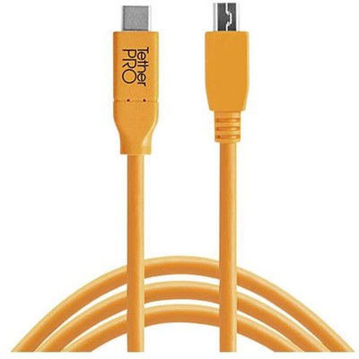 Tether Tools USB Kabel USB-Kabel Datenkabel USB-C Stecker Micro-B Orange 4,60 m
