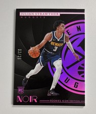 2023-24 Panini Noir Julian Strawther Rookies Icon Edition Purple RC #197 SSP /25