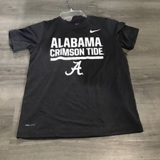 New Nike Youth Grey Alabama Crimson Tide Dri-fit Large T-Shirt