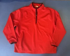 SLAZENGER Activewear Stretch Athletic Sweatshirt 1/4 Zip Pullover Red Men's XL