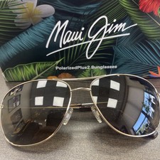 Maui Jim Polarized Aviator Gold Frame Brown Lens Sunglasses NEW Cliff House B247