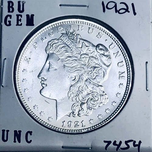 1921 BU GEM MORGAN SILVER DOLLAR UNC MS+++ U.S. MINT RARE COIN 7454