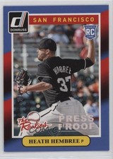 2014 Panini Donruss The Rookies Press Proof Silver /199 Heath Hembree #39 13st
