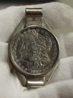 1886 US Morgan Silver Dollar $1 in Sterling Moneyclip 53 Grams total