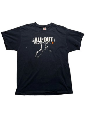 Call of Duty Black Ops 2 Graphic T-Shirt   Black | Vintage Gaming Tee | Size L