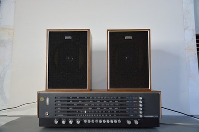 RANK Arena 3200 Vintage-Radio, 100W + 2 SHARP Lautsprecher, Holzfurnier