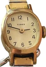 Timex Women's Vintage Mechanical Watch Gold Tone Stretch Band - Wind Up - Works