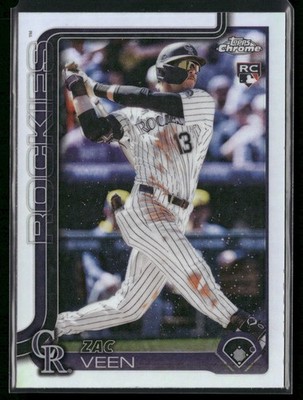 2025 Topps Chrome Update ZAC VEEN #USC28 Refractor RC Rookie Rockies