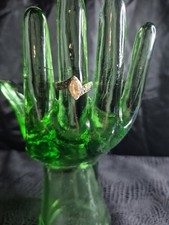 Ring size 6.5 sterling 925 marked with clear crystal stone