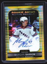 2021-22 O-Pee-Chee Platinum #R-MB Morgan Barron Auto Seismic-Gold #/25