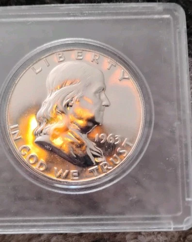 1963 Franklin Half Dollar Proof BU Uncirculated Mint Silver 50c US Coin