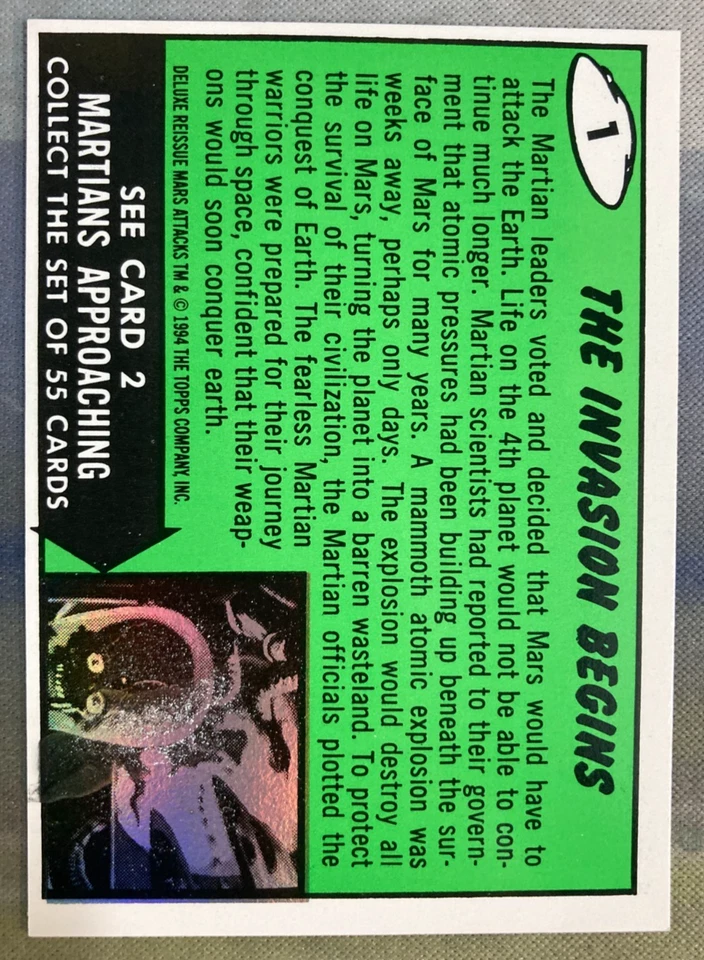 1994 Mars Attacks Complete set Base Cards 0-99 Topps - Image 4 of 4