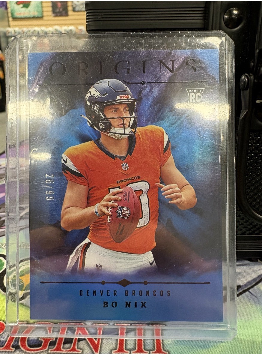 2024 Panini Origins - Rookies Bo Nix #149 Blue /99 (RC)