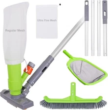 Pool Vacuum Kit Brush Net Hose Adapter Pole Skimmer Cleaner Above Ground Spa