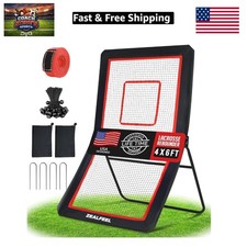 Lacrosse Rebounder, 4x7FT/4x6FT Volleyball Rebounder for Backyard with 5 Rebo...