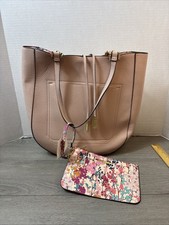 Steve Madden Pink Tote Purse Bag With Pouch For Phone Handles Floral Inside NEW