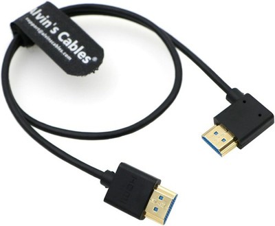 Straight to HDMI Right Angle 8K 2.1 HDMI Cable for Atomos Monitor Z CAM 50 cm