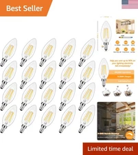 Warm White 2700K Dimmable E12 LED Candle Bulbs - 20 Pack for Stylish Lighting